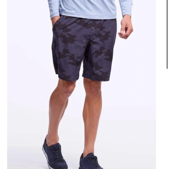 Rhône Swift Swim 7" Short Men's Black Blue Camo Sz Medium Brief Liner Training - Picture 1 of 6